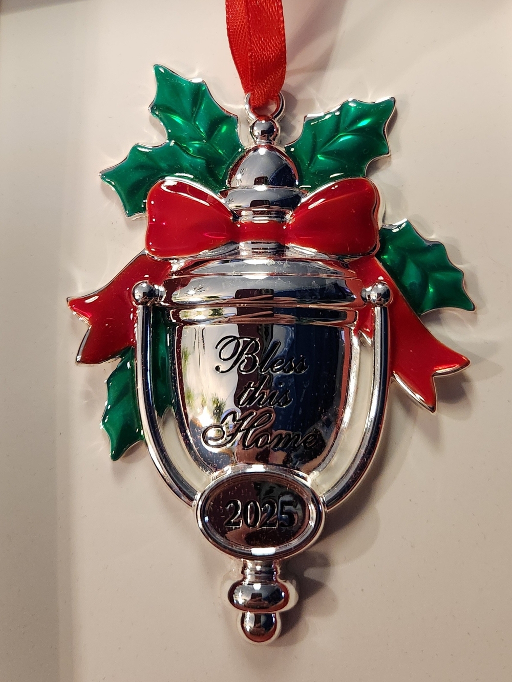 Lenox 2025 Bless this Home Door Knocker Ornament NIB